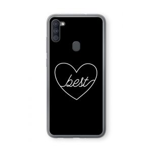 Best heart black: Samsung Galaxy A11 Transparant Hoesje