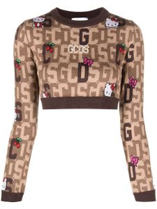 GCDS x Hello Kitty haut crop en maille - Marron