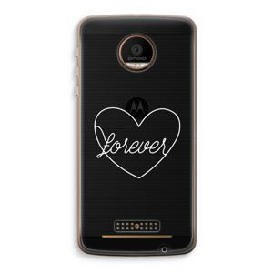 Forever heart pastel: Motorola Moto Z Force Transparant Hoesje