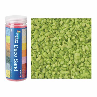 3x busjes grof decoratie zand/kiezels lichtgroen 500 gram