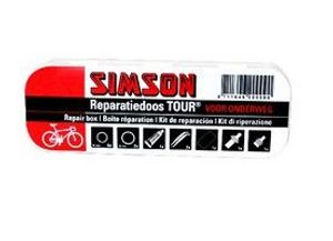 Simson Reparatiedoos Tour 11,5 cm aluminium rood/wit 15-delig