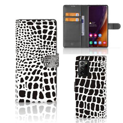 Samsung Galaxy Note20 Ultra | Telefoonhoesje | Met pasjeshouder | Slangenprint