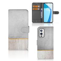OnePlus 9 | Book Style Case | Wood Concrete