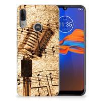 Motorola Moto E6 Plus | Siliconen hoesje | met foto Bladmuziek