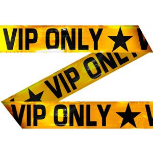 Markeerlint VIP only - metallic goud - 15 meter - afzetlint - Hollywood thema - versiering