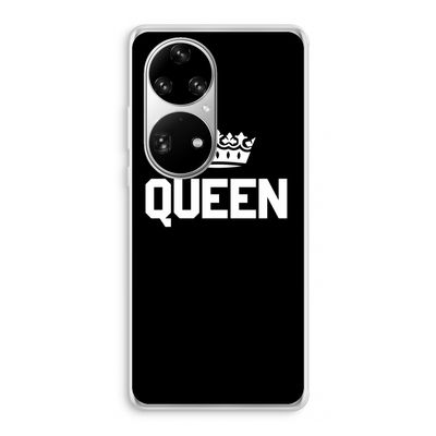Queen zwart: Huawei P50 Pro Transparant Hoesje