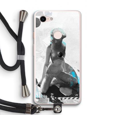 I will not feel a thing: Pixel 3 XL Transparant Hoesje met koord
