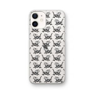 Zwarte poes: iPhone 12 Transparant Hoesje