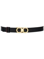 Ferragamo ceinture en cuir à boucle Gancini - Noir