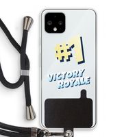 Victory Royale: Pixel 4 Transparant Hoesje met koord