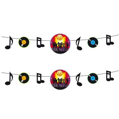 2x stuks Seventies/eighties disco thema slinger 1,5 meter