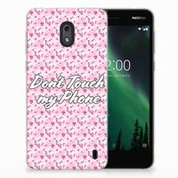 Nokia 2 Silicone-hoesje Flowers Pink DTMP