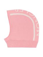 Moncler Enfant cagoule en maille intarsia - Rose