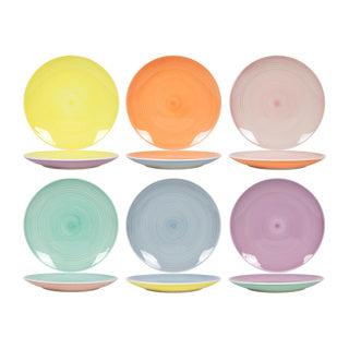 Dinerbord Ø26,5cm 2-tone pastel, 6 assorti
