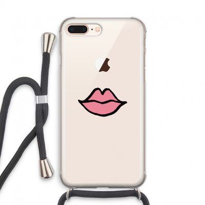 Kusje: iPhone 7 PLUS Transparant Hoesje met koord
