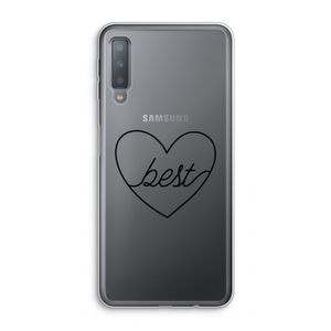 Best heart black: Samsung Galaxy A7 (2018) Transparant Hoesje