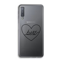 Best heart black: Samsung Galaxy A7 (2018) Transparant Hoesje