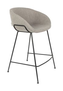Zuiver Barstoel 'Feston' Stof, kleur Grijs (zithoogte 65cm)