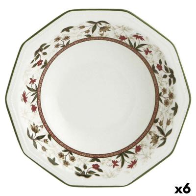 Diep bord Queen´s By Churchill Assam Gebloemd Keramisch Porslin Ø 20,5 cm (6 Stuks)