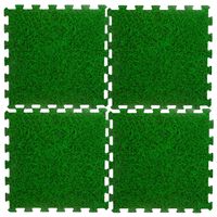 32x stuks foam puzzelmat zwembadtegels/fitnesstegels gras 50 x 50 cm