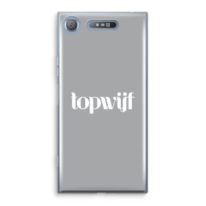 Topwijf Grijs Wit: Sony Xperia XZ1 Transparant Hoesje