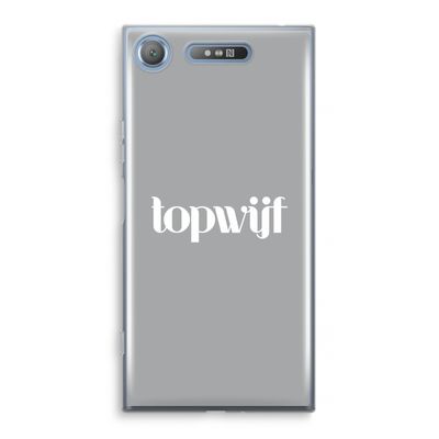 Topwijf Grijs Wit: Sony Xperia XZ1 Transparant Hoesje