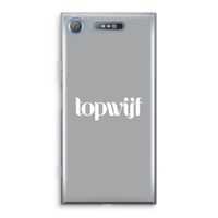 Topwijf Grijs Wit: Sony Xperia XZ1 Transparant Hoesje