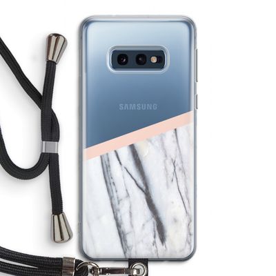 A touch of peach: Samsung Galaxy S10e Transparant Hoesje met koord