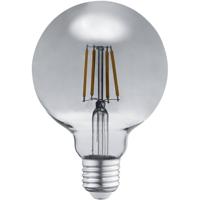 LED Lamp - Filament - Trion Globin - E27 Fitting - 6W - Warm Wit 3000K - Rookkleur - Aluminium - thumbnail