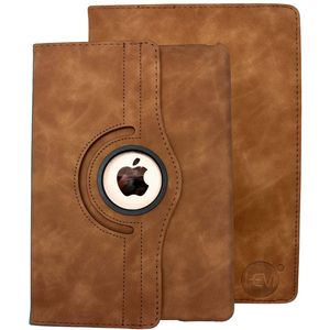 HEM Silky Brown iPad hoes voor iPad 2017/2018 - iPad Air/Air 2 - 9.7 inch Draaibare Autowake Cover - Met Stylus Pen