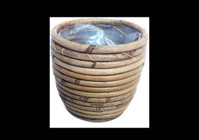 Pot rond ballon streep d18h16cm