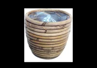 Pot rond ballon streep d18h16cm Pot rond ballon streep d18h16cm