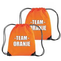 Sportdag tasje - Team oranje - opberg rugtas/ sporttas - 11 Liter - 4x34 cm - div kleuren