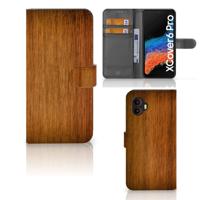 Samsung Galaxy Xcover 6 Pro | Book Style Case | Donker Hout