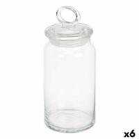 Blik Kitchen 9,8 x 23,4 x 9,8 cm Transparant Siliconen Glas 1,1 L (6 Stuks)