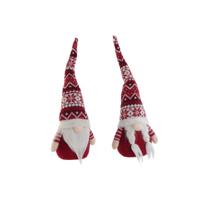 Kerstversiering DKD Home Decor Wit Rood Kabouter 16 x 11 x 42 cm (2 Stuks)