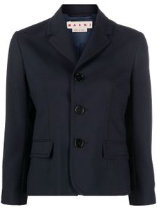 Marni blazer à patch logo - Bleu