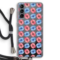 Klaproosjes: Samsung Galaxy S21 Transparant Hoesje met koord