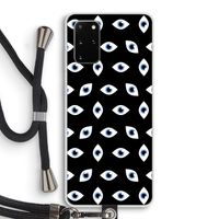 Eyes pattern: Samsung Galaxy S20 Plus Transparant Hoesje met koord