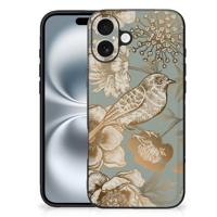 Bloemen Hoesje voor iPhone 16 Plus Vintage Bird Flowers