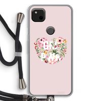 GRL PWR Flower: Pixel 4a Transparant Hoesje met koord
