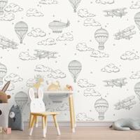 Behang Balloon Sky Rol Zwart