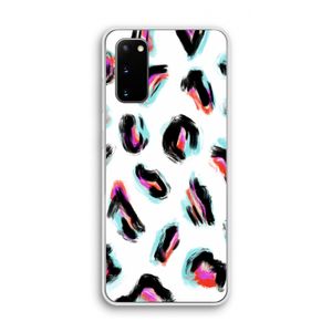 Cheetah color: Samsung Galaxy S20 Transparant Hoesje