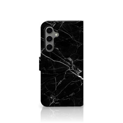 Samsung Galaxy S24 FE | Bookcase | Marmer Zwart - Origineel Cadeau Vader