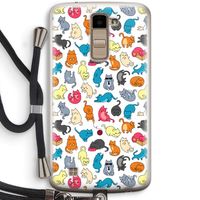 Kleurrijke katten: LG K10 (2016) Transparant Hoesje met koord