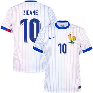 Frankrijk Shirt Uit 2024-2025 + Zidane 10