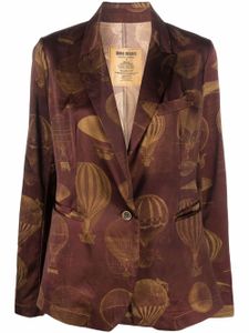 Uma Wang blazer à imprimé graphique - Marron