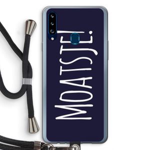 Moatsje!: Samsung Galaxy A20s Transparant Hoesje met koord