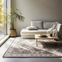 Vloerkleed Bohemian Lakan - Grijs maat: 170x120cm - materiaal: Polypropyleen - Dekbed-Discounter.nl