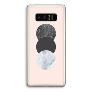Marmeren cirkels: Samsung Galaxy Note 8 Transparant Hoesje